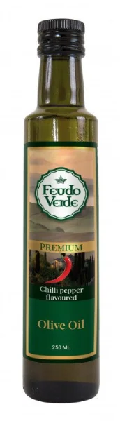 Масло оливковое Feudo Verde Extra virgin с перцем н/раф