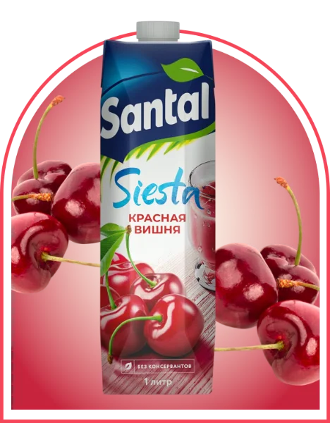 Напиток сокосодержащий Santal красная вишня
