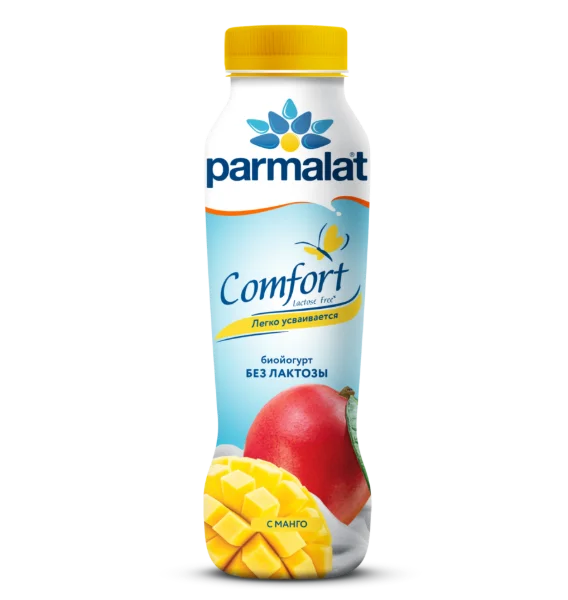 Йогурт питьевой Parmalat Comfort манго б/лакт. 1,5%