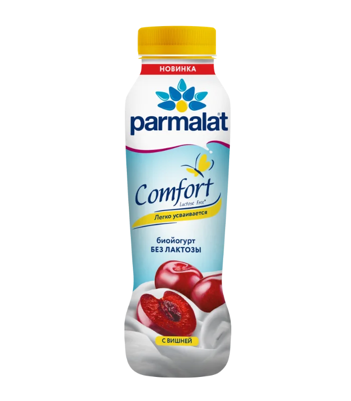 Йогурт питьевой Parmalat Comfort вишня б/лакт. 1,5%